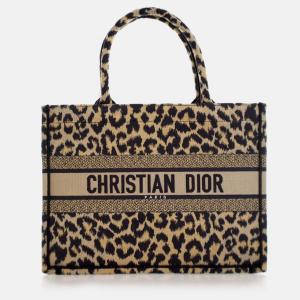 Dior Medium Canvas Leopard Mizza Book Tote