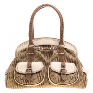 Pre Owned Dior Beige Canvas My Dior Pockets Satchel