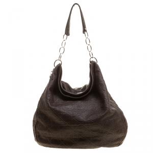 مملوكة مسبقًا Dior Brown Cannage Soft Leather Large Hobo