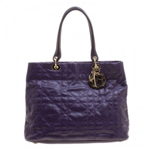 مملوكة مسبقًا Dior Purple Quilted Nylon Lady Dior Tote