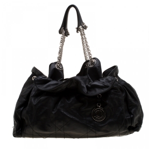 مملوكة مسبقًا Dior Black Quilted Cannage Leather Le Trente Hobo