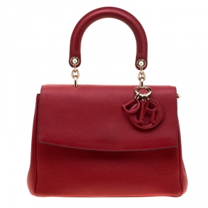 Pre Owned Dior Red Leather Small Be Dior Shoulder Bag