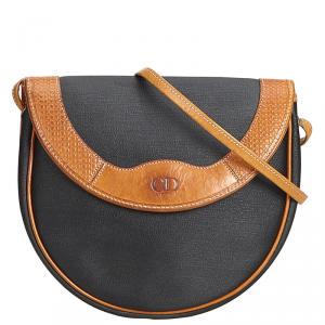 Pre Owned Dior Blue/Brown Canvas Crossbody Bag