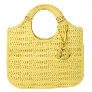 مملوكة مسبقًا Dior Yellow Leather Diorita Hobo       