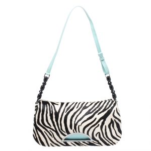 Pre Owned حقيبة كتف ديور ماليس  فرو وجلد لامع ثلاثي اللون