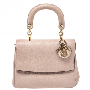 Pre Owned Dior Baby Pink Leather Mini Be Dior Top Handle Bag