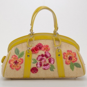 Pre Owned Dior Limited Edition Wicker Frame Bag
