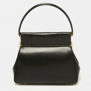 Pre Owned Dior Black Leather Babe Vanity Top Handle Bag