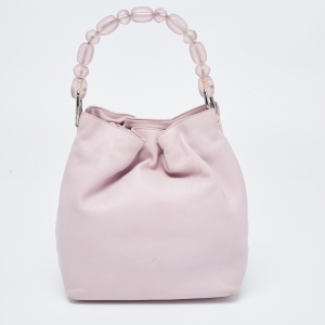 Pre Owned Dior Pink Leather Malice Pearl Hobo