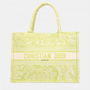 Dior Green Canvas Medium Book Tote Bag