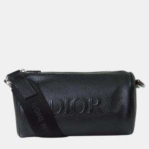 Dior Black Leather Roller Messenger Bag