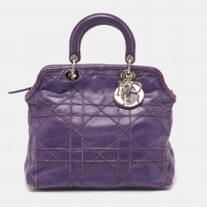 Dior Purple Cannage Leather Granville Tote