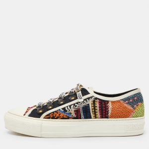 Dior Multicolor Canvas Walk'n'Dior Sneakers Size 38.5