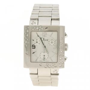  Christian Dior Silver White Stainless Steel Riva Women's Wristwatch 31mm