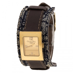 Dior Gold Tone Stainless Steel Maris Trotter D78-159 Women's Wristwatch 19 mm