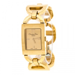 Dior Gold Plated Stainless Steel Malice D78-159 Women's Wristwatch 19 mm