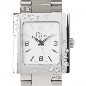 Christian Dior White Stainless Steel Riva Womens Wristwatch 24.5MM