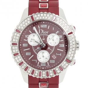 Christian Dior Christal Diamond & Sapphire Womens Chronograph 38MM