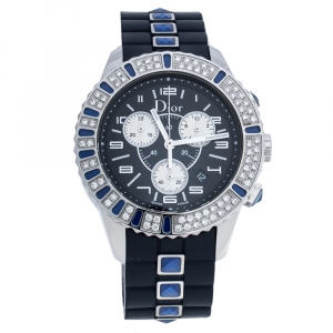 Dior Blue Stainless Steel Christal CD114311 Women's Wristwatch 38 mm