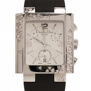 Dior White Stainless Steel Classic Women's Wristwatch 31MM