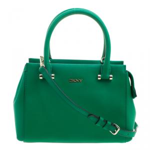 Pre Owned DKNY Green Leather Crossbody Bag