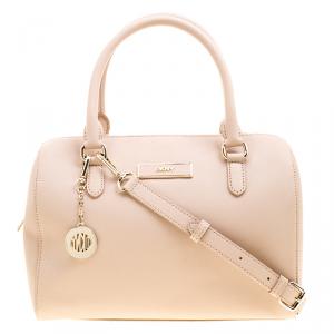 Pre Owned DKNY Beige Leather Satchel