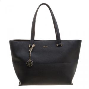 Pre Owned DKNY Black Saffiano Leather Tote