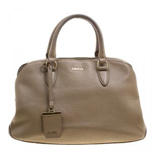 Pre Owned DKNY Brown Leather Tote