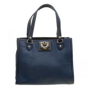 Pre Owned DKNY Blue Leather Shoulder Bag