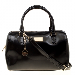 Pre Owned Dkny Black Leather Top Handle Shoulder Bag