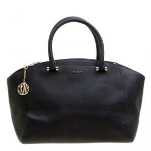 Pre Owned DKNY Black Leather Bryant Park Top Handle Bag