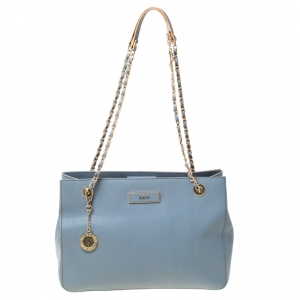 Pre Owned DKNY Ash Grey Leather Bryant Park Tote