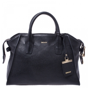 Pre Owned DKNY Black Leather Chelsea Satchel
