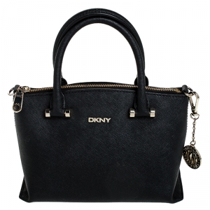Pre Owned DKNY Black Saffiano Leather Small Dona Karan Tote