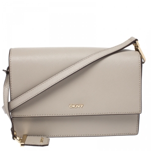 Pre Owned Dkny Beige Coated Canvas Crossbody Bag