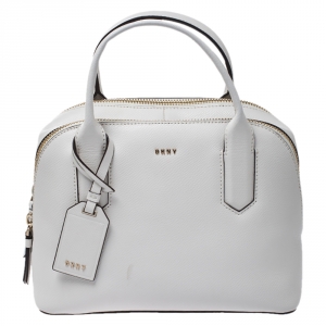 Pre Owned Dkny White Leather Bryant Park Satchel