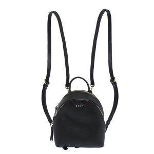 Dkny Black Leather Mini Bryant Backpack 