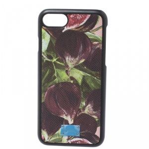 Pre Owned Dolce & Gabbana Multicolor Floral Print Leather iPhone 7/8 Case