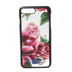 Pre Owned حافظة آيفون 7/8 بلاس دولتشي أند غابانا جلد مطبوع مورد متعدد الألوان 