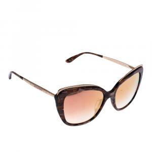 مملوكة مسبقًا Dolce & Gabbana Pink Gradient/Cube Bronze DG4332F Sunglasses