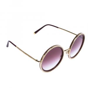 Pre Owned Dolce & Gabbana Violet Gradient/Gold DG2211 Sunglasses
