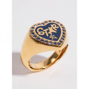 Dolce & Gabbana Gold Logo Heart Ring, 50 mm