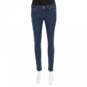 Pre Owned Dolce and Gabbana Indigo Dark Wash Denim Skinny Pretty Jeans S