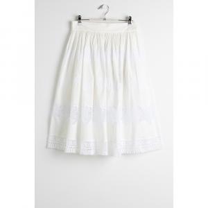 Dolce & Gabbana White Embroidered Cotton Skirt S (40)