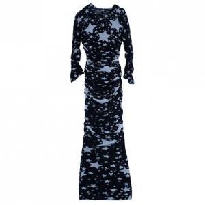 Pre Owned Dolce and Gabbana Star Print Maxi Dress S