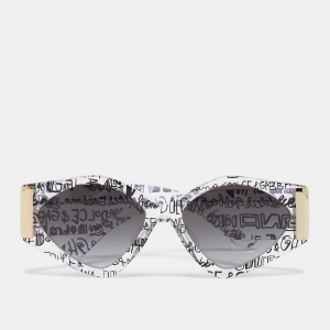Dolce & Gabbana Black Gradient DG4396 Graffiti Cat Eye Sunglasses