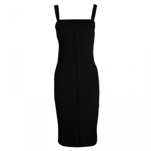 Pre Owned Dolce and Gabbana Black Wool Sleeveless Dress S