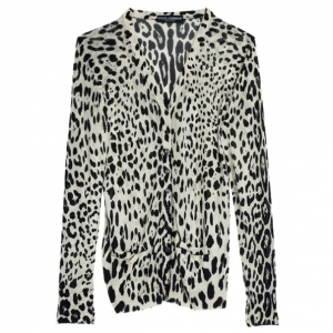 Pre Owned Dolce and Gabbana Animal Print Cardigan XL