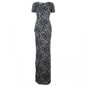 مملوكة مسبقًا Dolce and Gabbana Lace Print Top and Skirt Set S