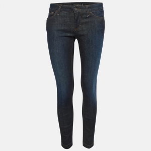 Dolce & Gabbana Pretty Navy Washed Denim Skinny Jeans S Waist 28"